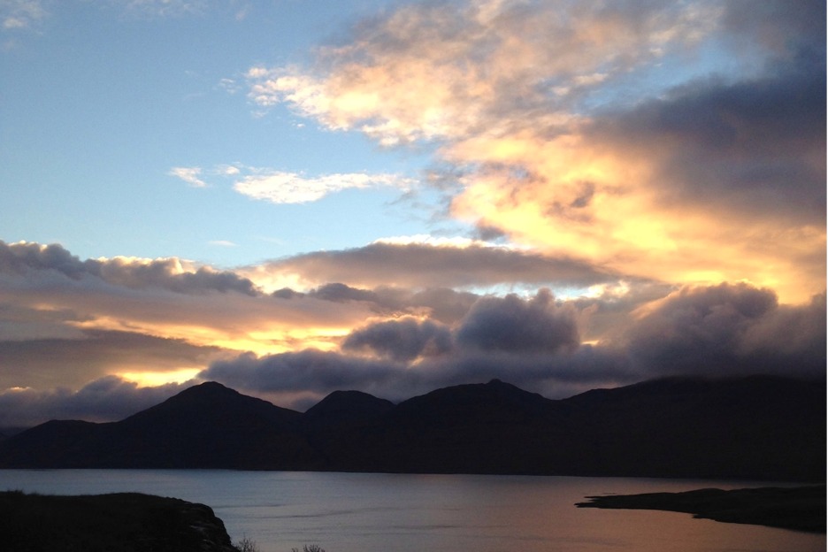 Sunrise behind Ben More, Isle of Mull, Scotland